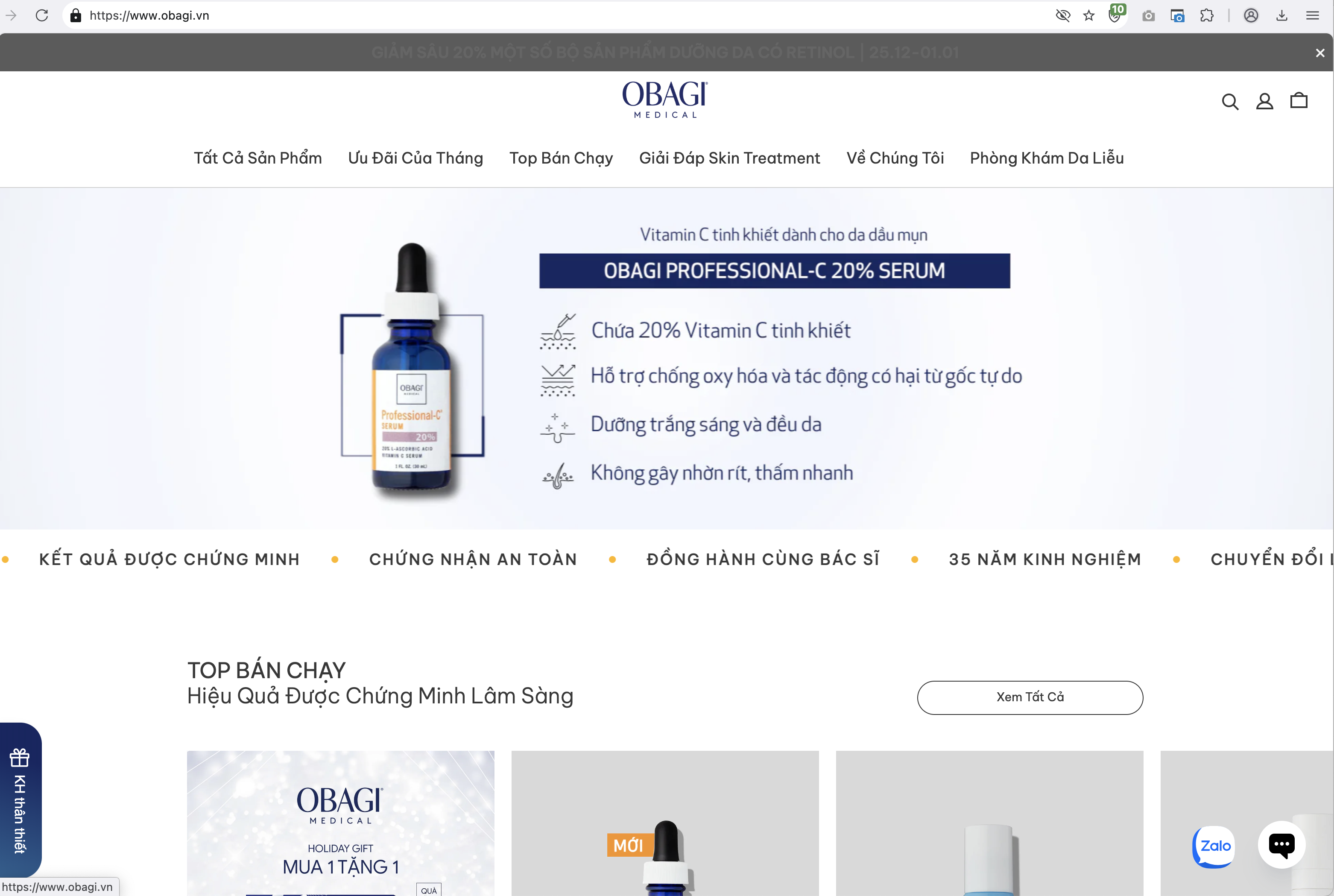 Đình chỉ lưu hành, tiêu hủy hai lô mỹ phẩm mang nhãn hiệu Obagi